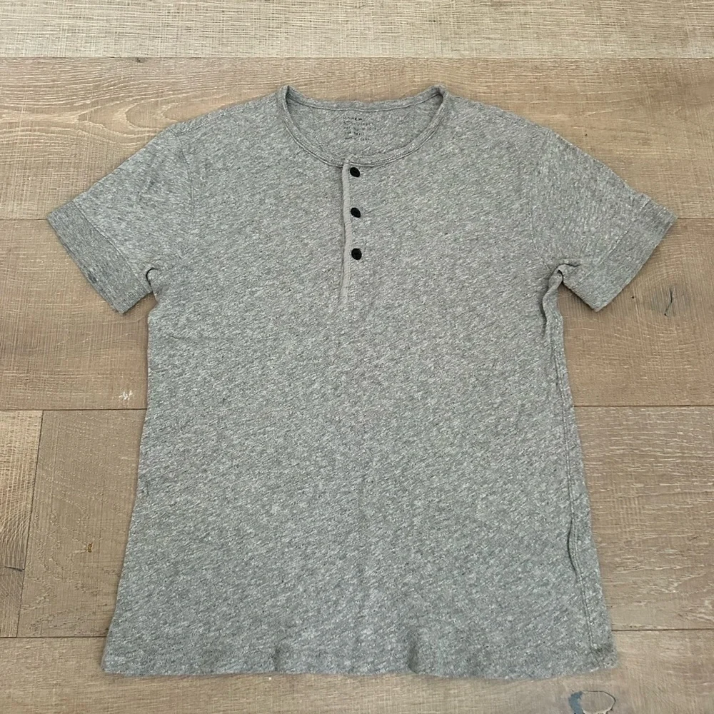 J. Crew Men's Gray Short Sleeve Henley